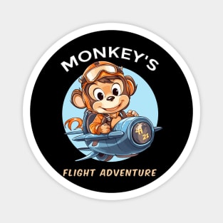 Monkey Flight Adventure Magnet